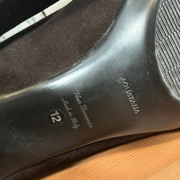 Aquatalia Marvin K Riley Dark Brown Suede Back Zipper Ankle Boots Size 12 - Picture 10 of 10